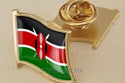 Kenyan flag lapel pin 